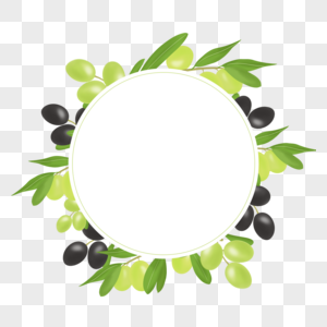 绿色黑色橄榄创意边框图片