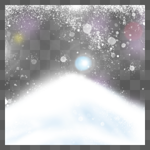 光点星光冬季光效雪景图片