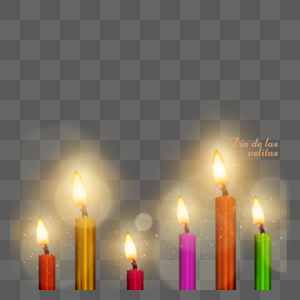 彩色小蜡烛节图案图片