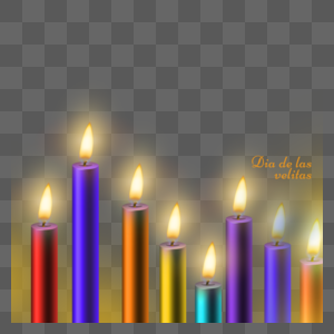彩色浪漫小蜡烛节装饰图片
