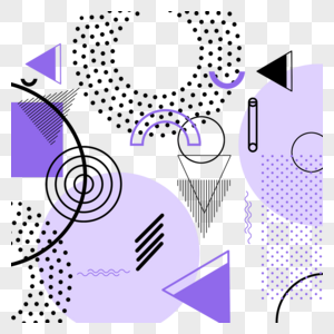紫色图案孟菲斯边框图片