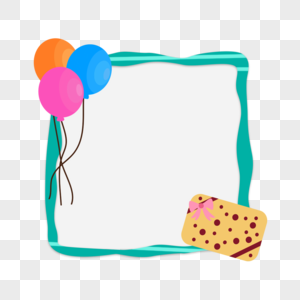 彩色气球饼干相册背景图图片