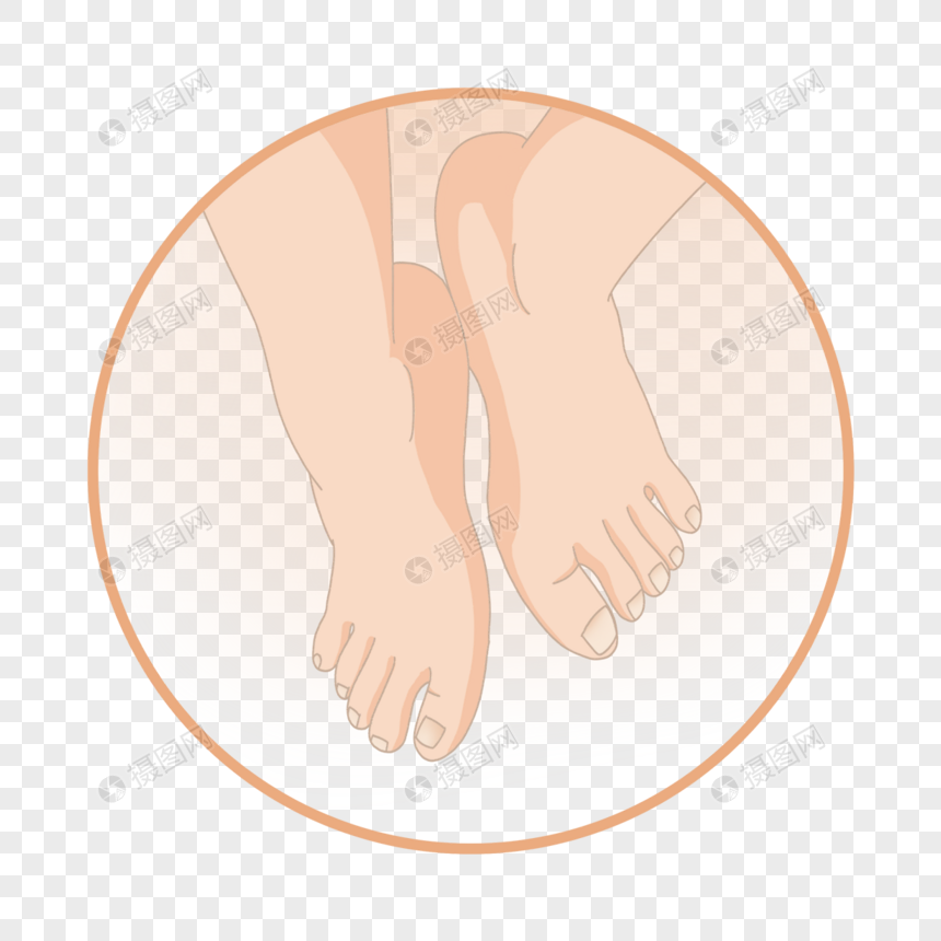 脚趾美容健康标志图片