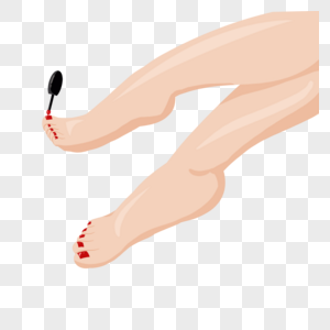 脚趾卡通美容指甲油魅力图片