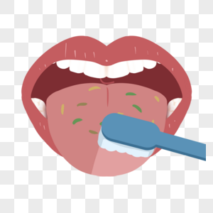 舌头口腔护理清洁卫生洁净高清图片