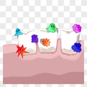 牙齿口腔细菌卫生图高清图片