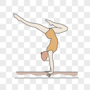 体操运动员平衡木项目图片