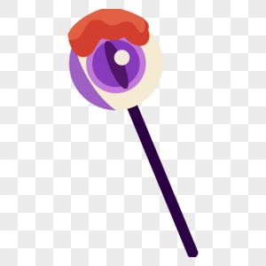 糖果零食紫色棒棒糖可爱绘画图片