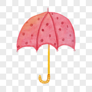 雨伞伞粉色黄色可爱创意图片