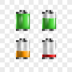 电池电量图标符号绿色圆柱高清图片