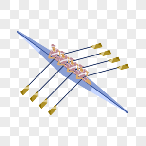 夏季赛艇运动员比赛插画高清图片