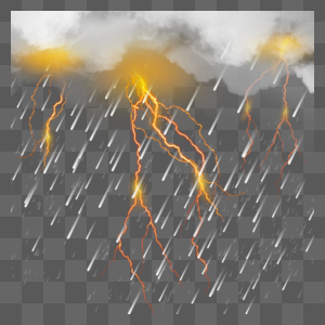 雷雨天气橙色抽象图片