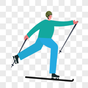滑雪人物单脚站立高清图片