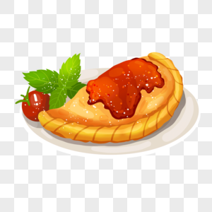 意大利披萨饺卡颂番茄酱图片