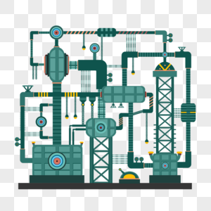 工厂机械抽象机器管道图形图片