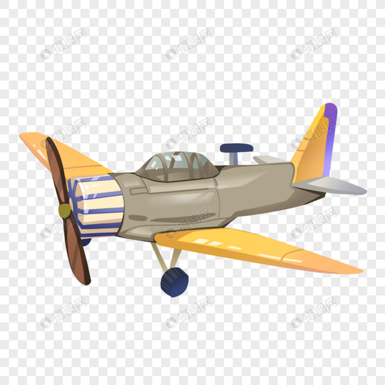 空军黄色老式战斗机图片