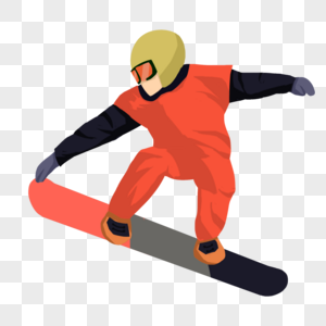 单板滑雪运动员卡通图片