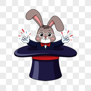 兔子卡通动物魔术师图片