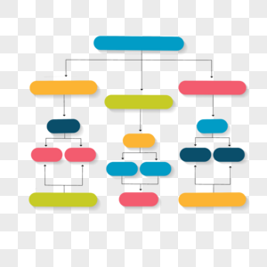 流程图几何阴影抽象商务彩色信息图片