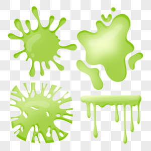 粘液液体细菌卡通三维绿色图片