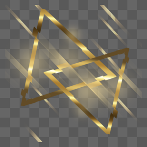 边框故障光效三角形组合渐变金色图片