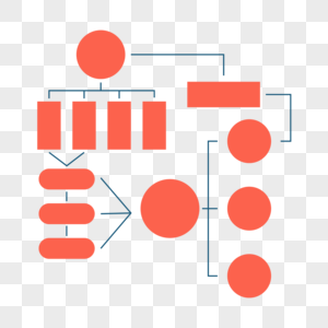 信息流程图扁平风格简单商务橙色图片