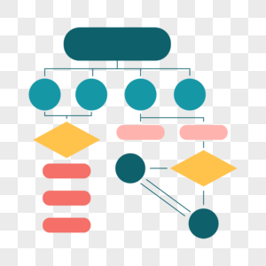 流程图方案抽象几何风格商务彩色图表图片