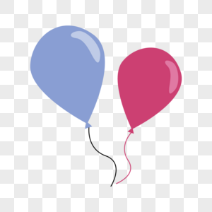 气球水彩红色蓝色图片图片