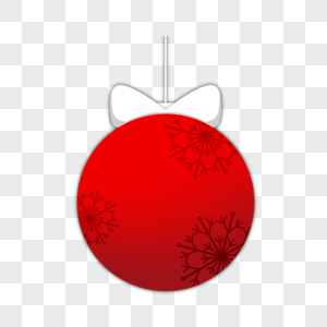 彩球圣诞节卡通红色绘画图片图片