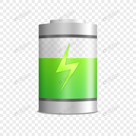 电池节能高效安全绿白灰色装饰图片
