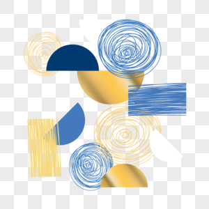 几何抽象豪华金色蓝色装饰形状图片