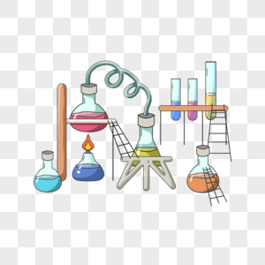 化学实验涂鸦可爱化学材料图片
