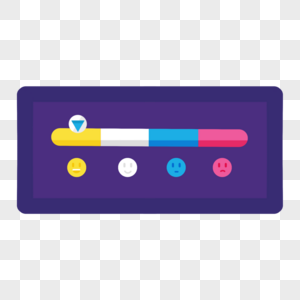 指针表盘满意度反馈图表紫色卡通客户高清图片素材