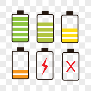 电池负荷显示标卡通图片