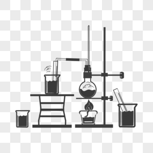 化学实验流程教育仪器黑色图片