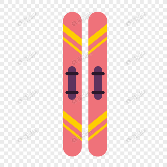 雪橇滑雪比赛绘画图案图片