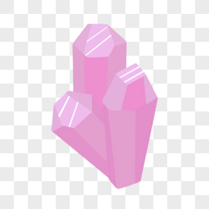 水晶长锥原石卡通图案紫色图片