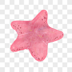 星星软体粉色生物图片绘画图片