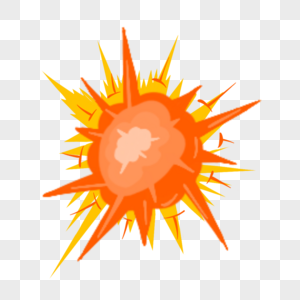 爆炸放射状云朵卡通橙色图片图片