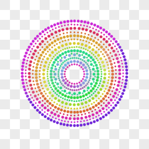几何圆点抽象彩虹色圆圈图形图片