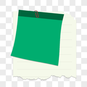 稿纸残破绿色便利纸曲别针图片图片