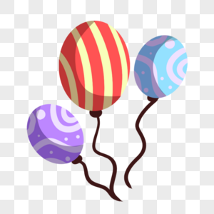 气球彩色可爱卡通节日图片