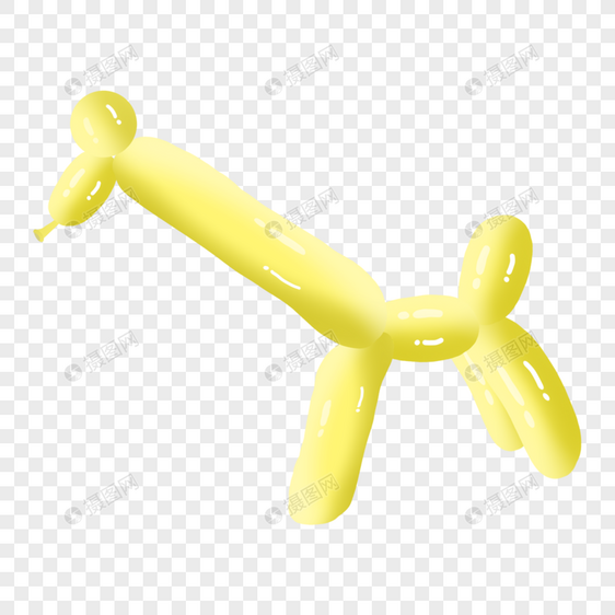 长颈鹿玩具卡通气球黄色图片