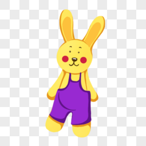 兔子紫色背带裤卡通婴儿玩具图片