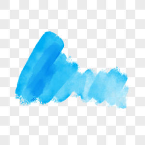 简约风格蓝色抽象水彩笔刷图片