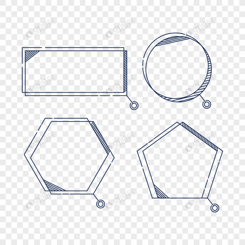 科技未来感文字线框合集图片