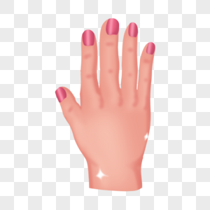 美甲彩妆可爱红色指甲油的手图片