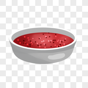 特色美食碗里的红色汤底图片
