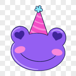蓝紫色系生日组合可爱青蛙头像图片