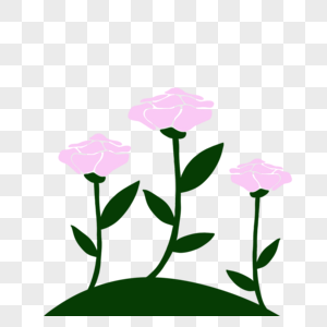 抽象花卉生长植物叶子粉色花朵图片